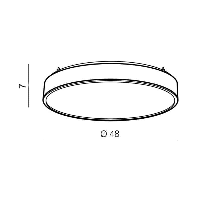 Plafon Collodi 48 CCT (grey) AZ2717 AZZARDO lampa z pilotem