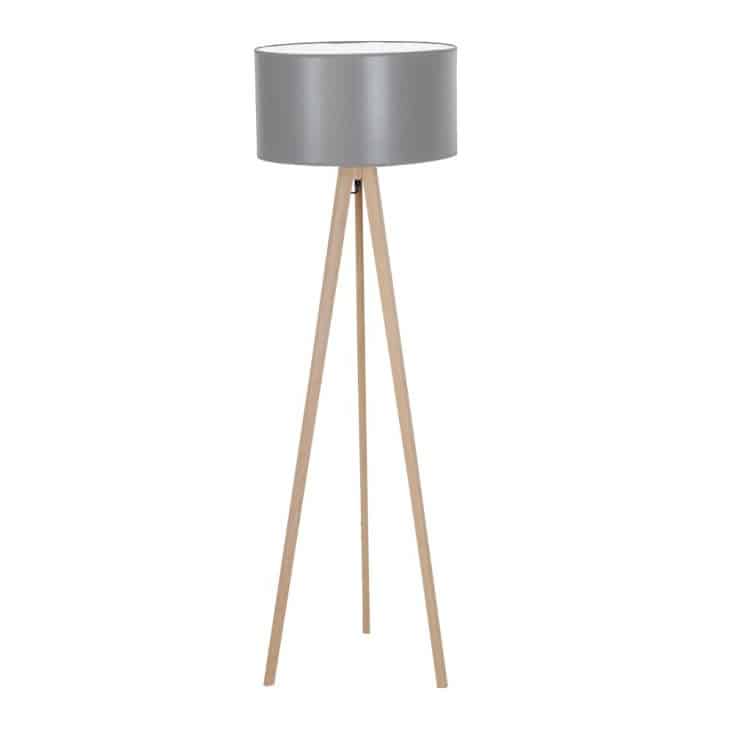 Lampa podłogowa TRIPOD WOOD AZ3013+AZ3015 grey AZZARDO
