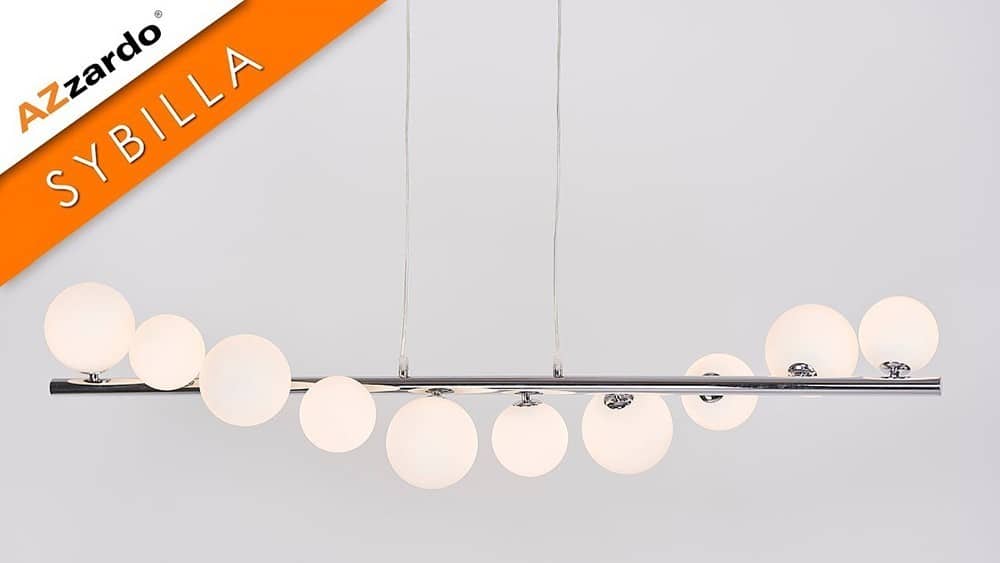 Lampa wisząca SYBILLA 10 PENDANT chromowana AZ2100 Azzardo