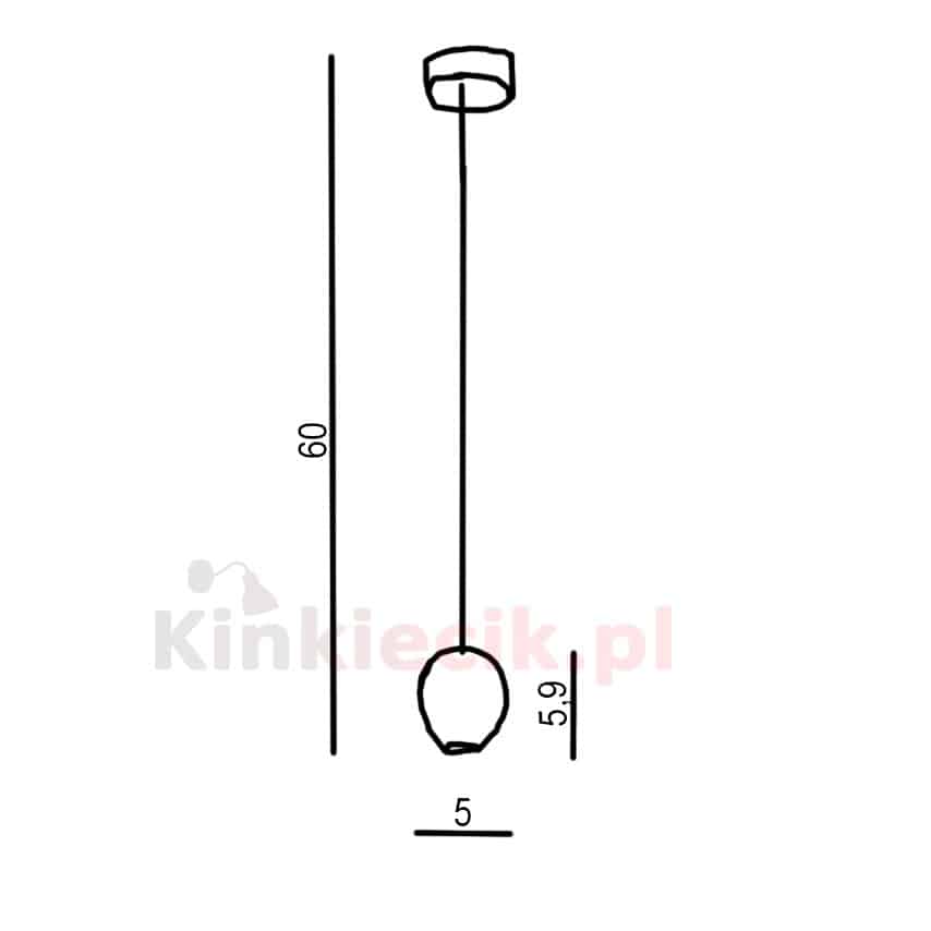 Lampa wisząca OVUM 1 PENDANT czarna AZ3095 Azzardo