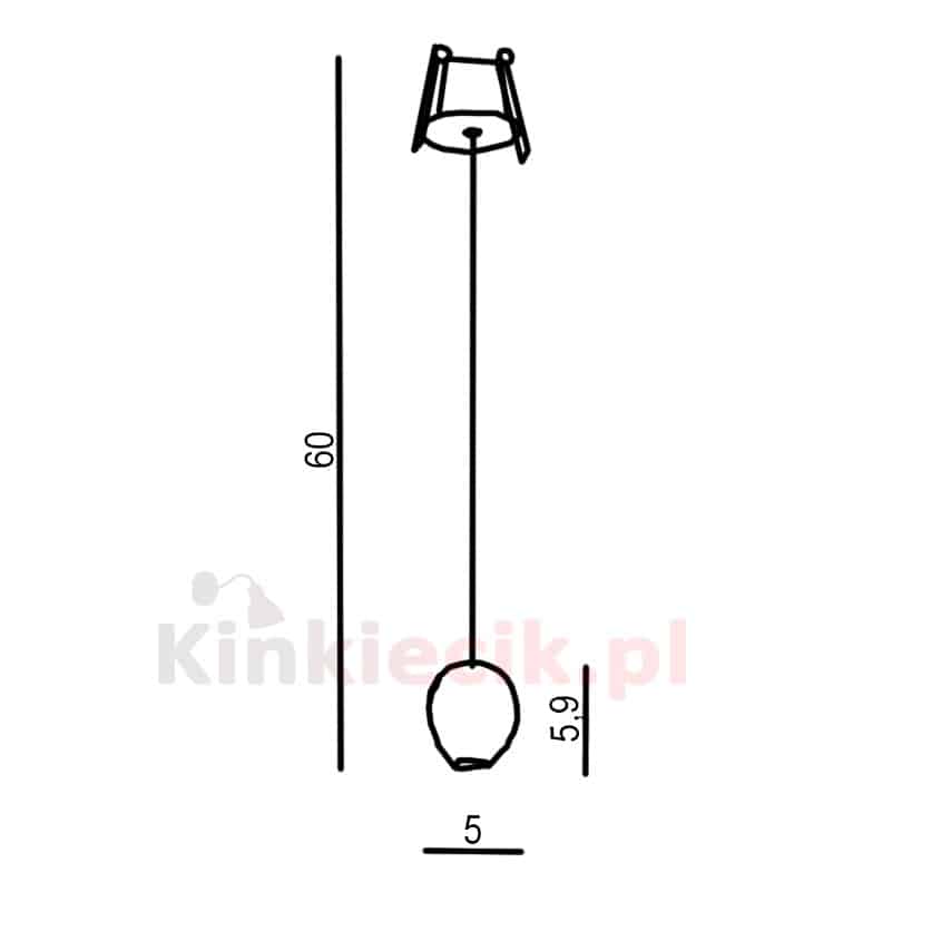 Lampa wisząca OVUM 1 PENDANT SPOT czarna AZ3096 Azzardo