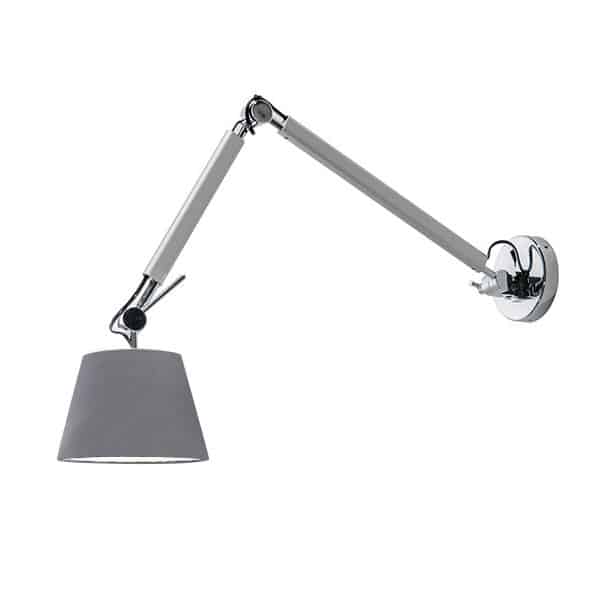 Kinkiet ZYTA WALL S ALU grey AZ2295+AZ2598 śr.20cm AZZARDO