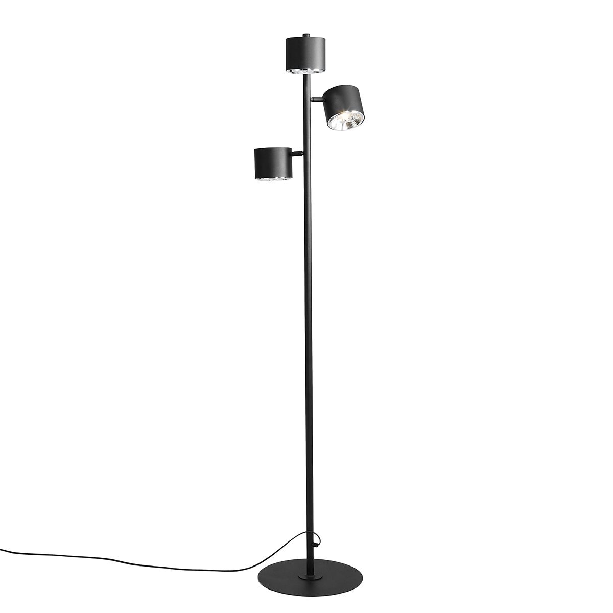 LAMPA PODŁOGOWA 3 PŁ. BOT BLACK 1047A ALDEX