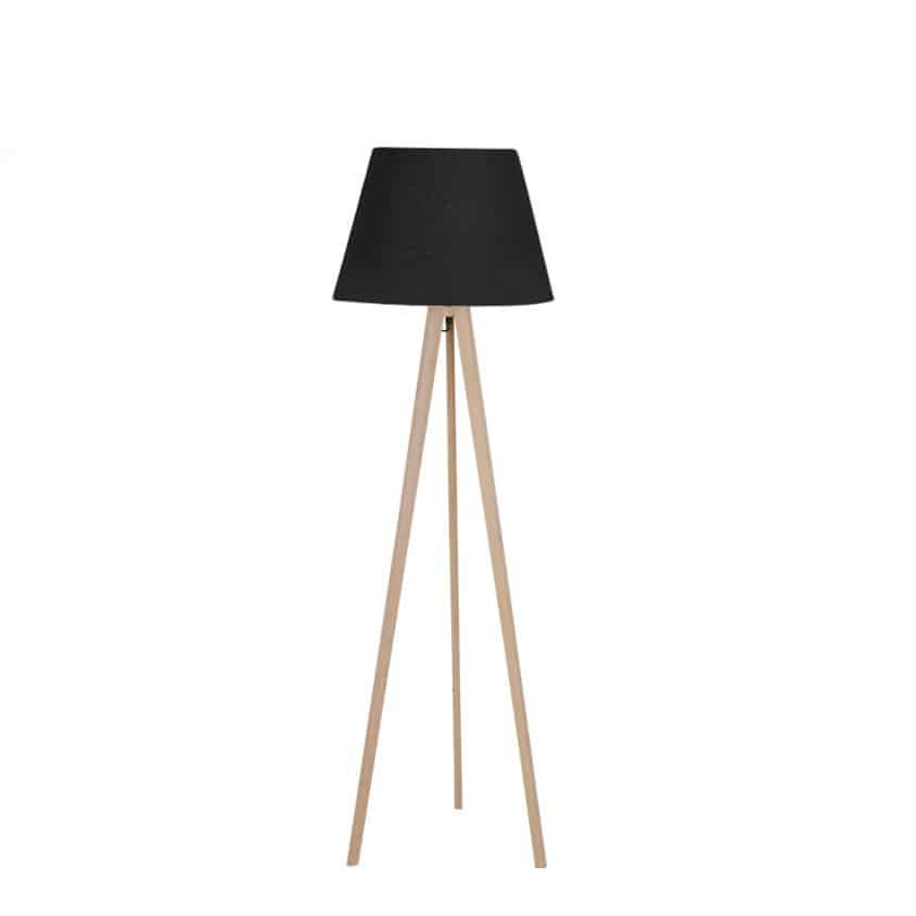 Lampa podłogowa TRIPOD WOOD AZ3013+AZ3670 black AZZARDO