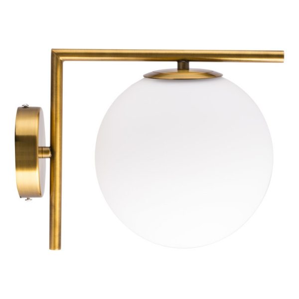Lampa ścienna SOLARIS biało mosiężna 22 cm ST-9256 wall Step into design