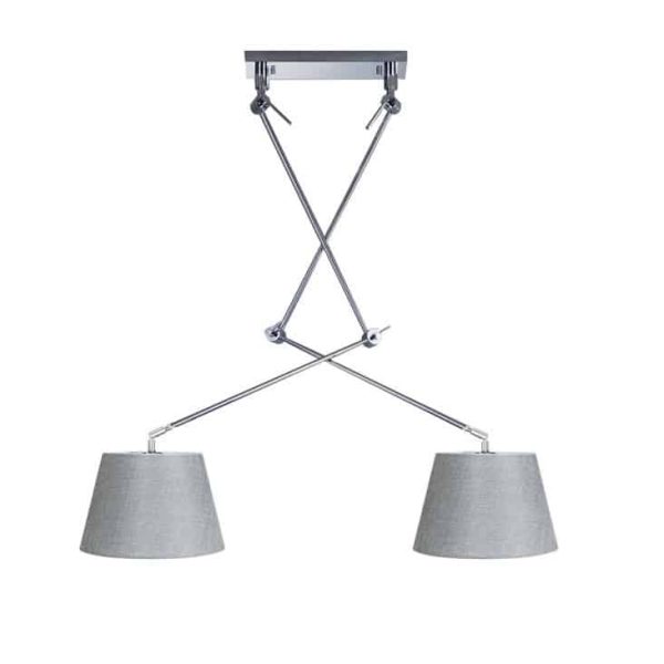 Lampa wisząca ADAM 2S PENDANT grey AZ1842+AZ2583 śr.30cm AZZARDO
