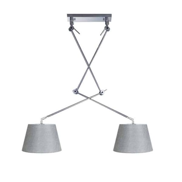 Lampa wisząca ADAM 2S PENDANT grey AZ1842+AZ2604 śr.36cm AZZARDO