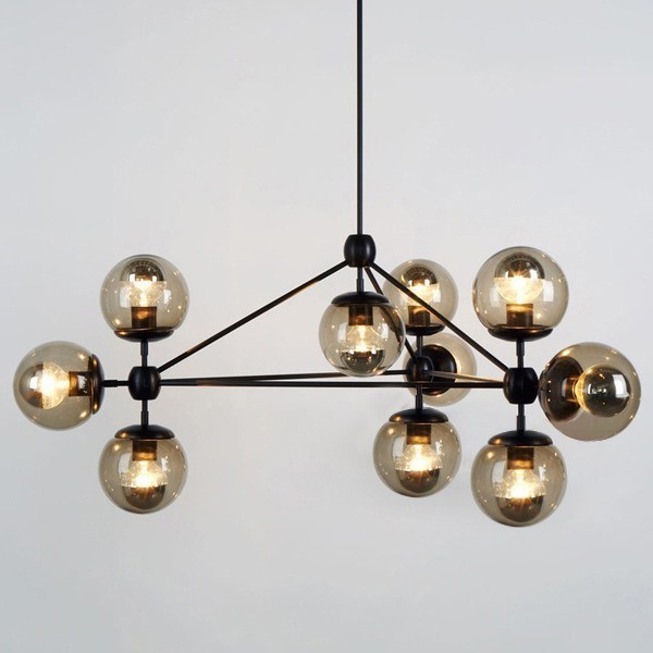 Lampa wisząca ASTRIFERO-10 bursztynowo czarna 91 cm ST-9047-10 Step into design