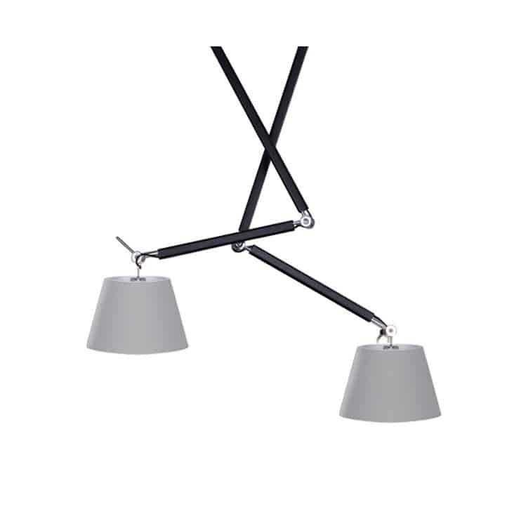 Lampa wisząca ZYTA 2 S PENDANT grey AZ1846+AZ2598 śr.20cm AZZARDO