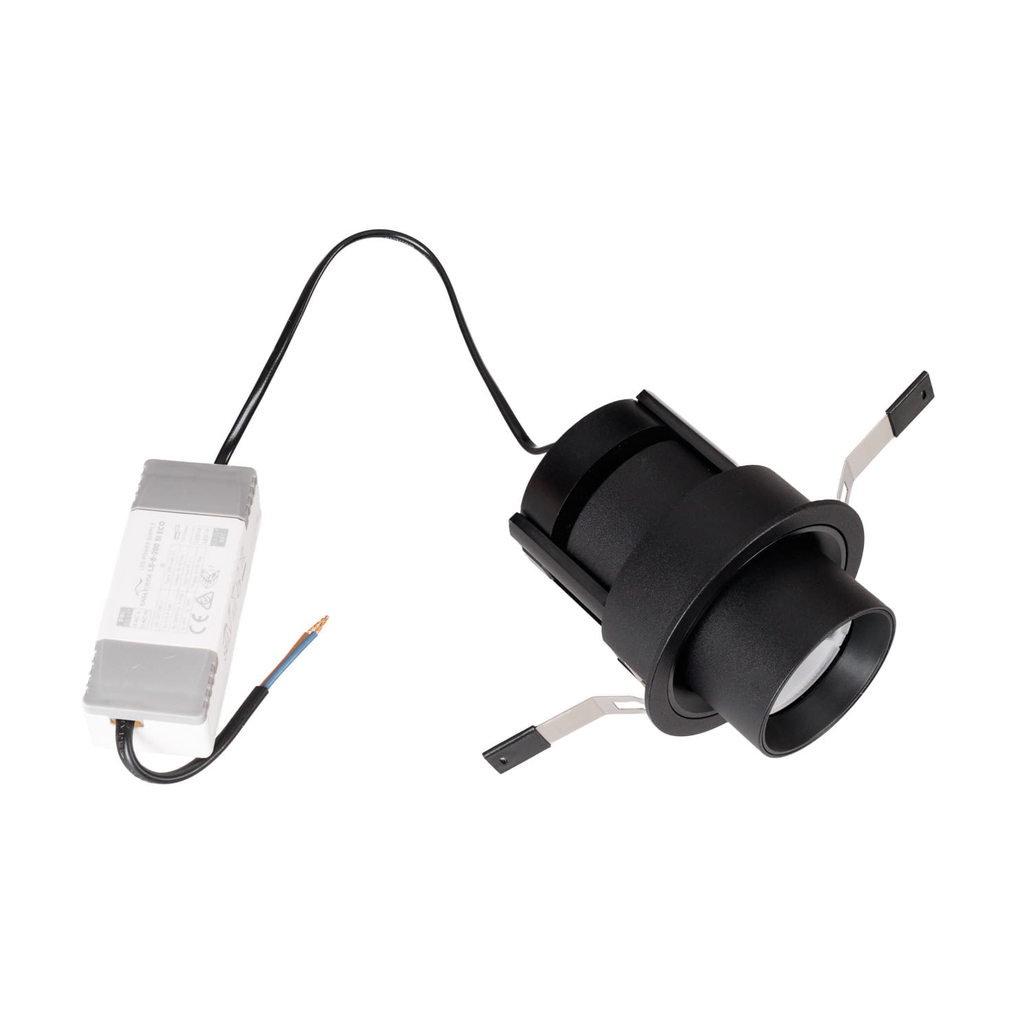 Lampa Sufitowa Halo F Black Podtynkowa H0131 MaxLight
