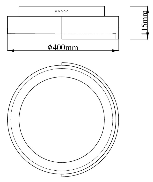 Plafon Aruba 52W Czarny C0285 MaxLight