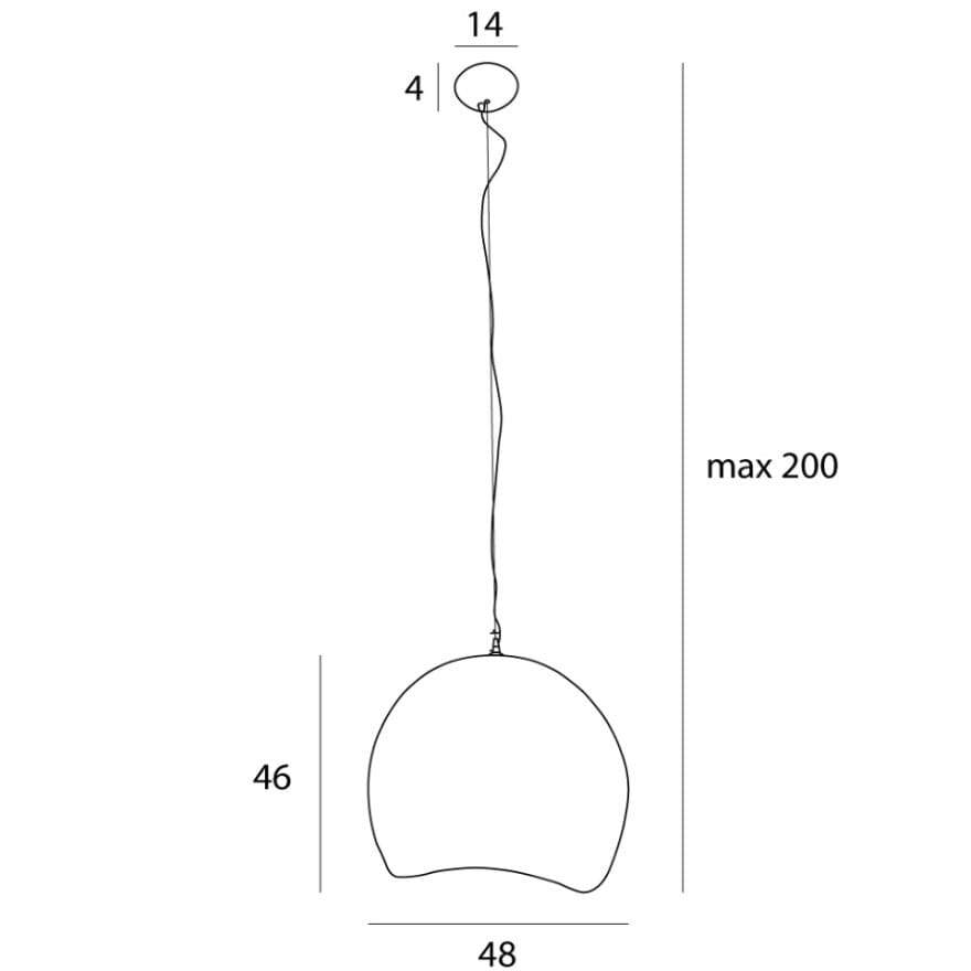 Lampa Wisząca Pierre 48cm Biała P0533 MaxLight