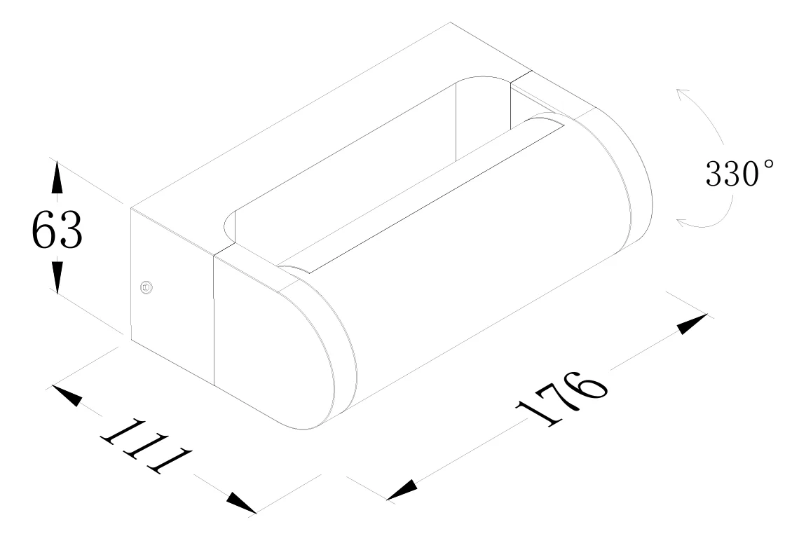 Lampa Zewnętrzna Solden 12W Antracyt IP65 W0464 MaxLight