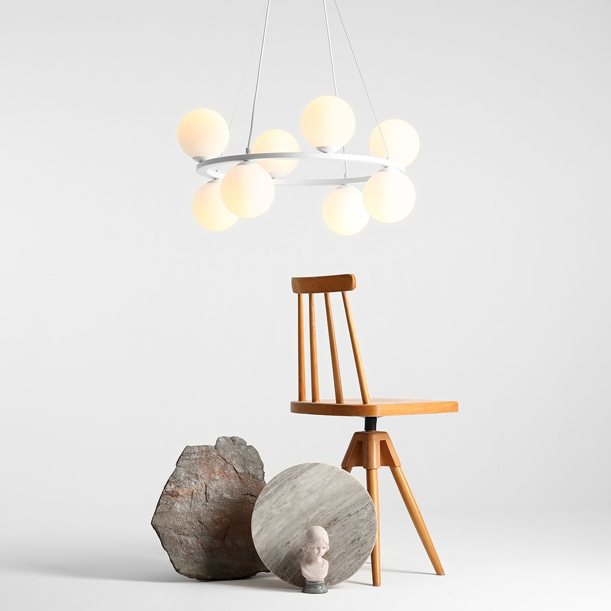 LAMPA WISZĄCA KRONE 8 WHITE 1085P ALDEX