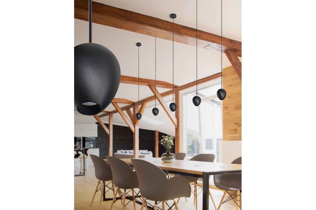Lampa wisząca OVUM 1 PENDANT SPOT czarna AZ3096 Azzardo
