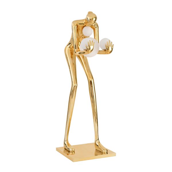 Lampa podłogowa WOMAN-2 GOLD złoty połysk 190 cm DN433-F gold Step into Design