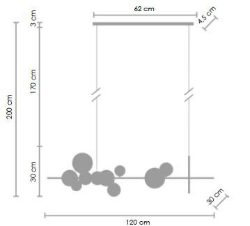 Lampa wisząca ORION LONG-120 czarna 120 cm MP0084-L1200 Step into design