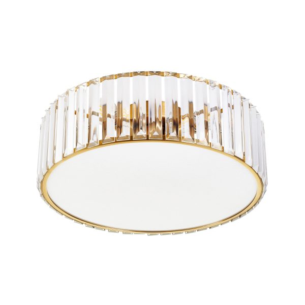 Plafon sufitowy glamour MAGIA 40 cm - złoty szczotkowany, kryształy K9 ST-D8801C-R40-MAGIA Step into design