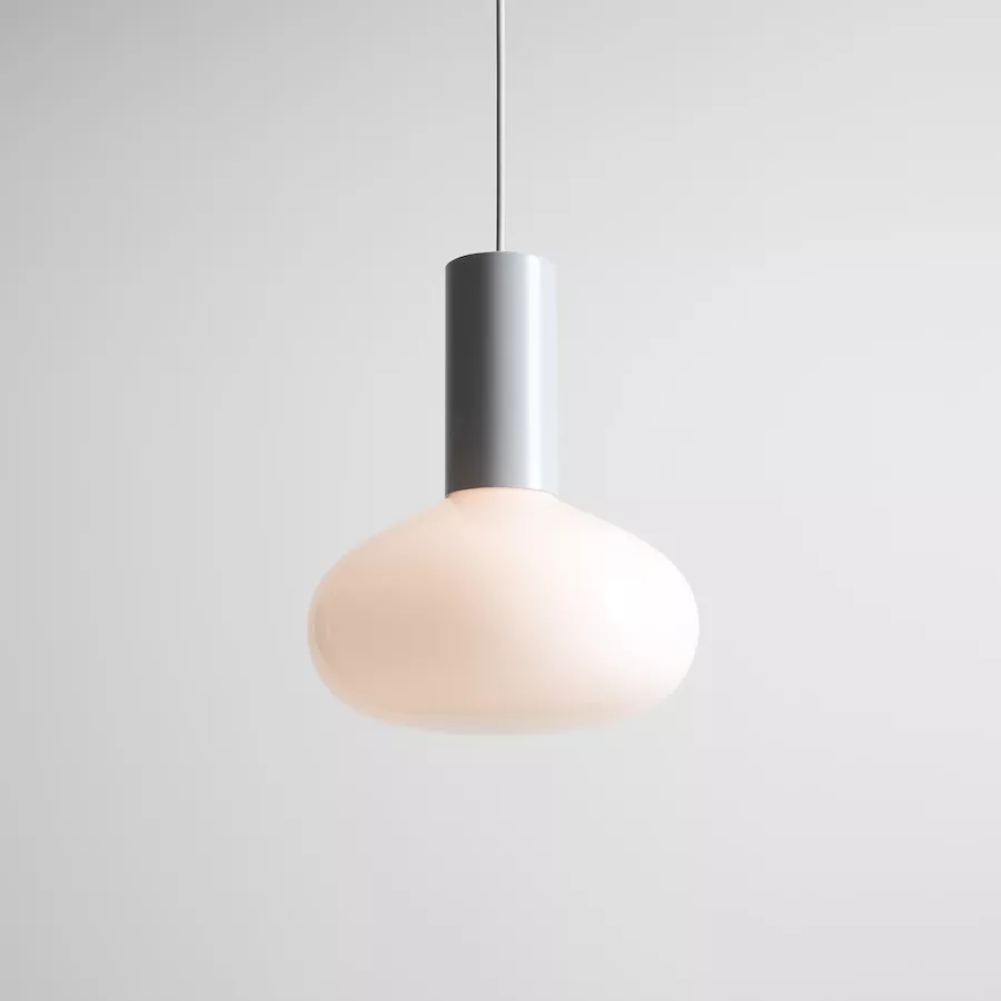 LAMPA WISZĄCA FLO GREY M (opal glass) 7000G22_M Aldex