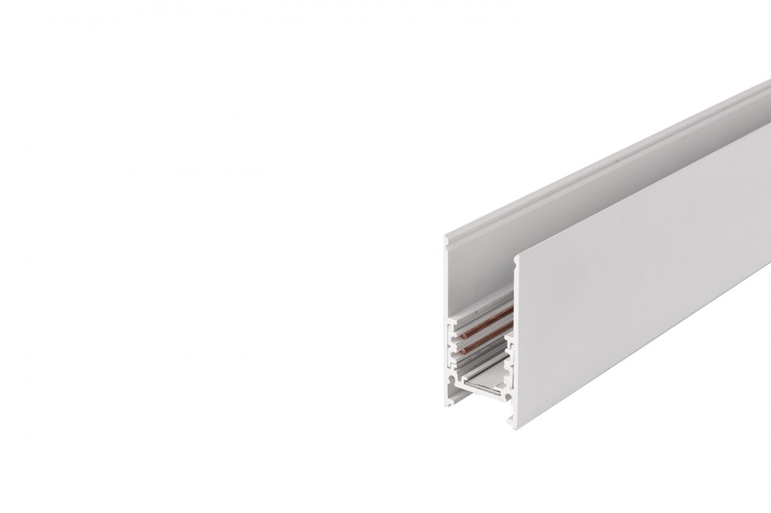 Alfa Szynoprzewód jednofazowy magnetyczny profil Track Magnetic52 1m + 2x End Cap (white) AZ4639 AZZARDO