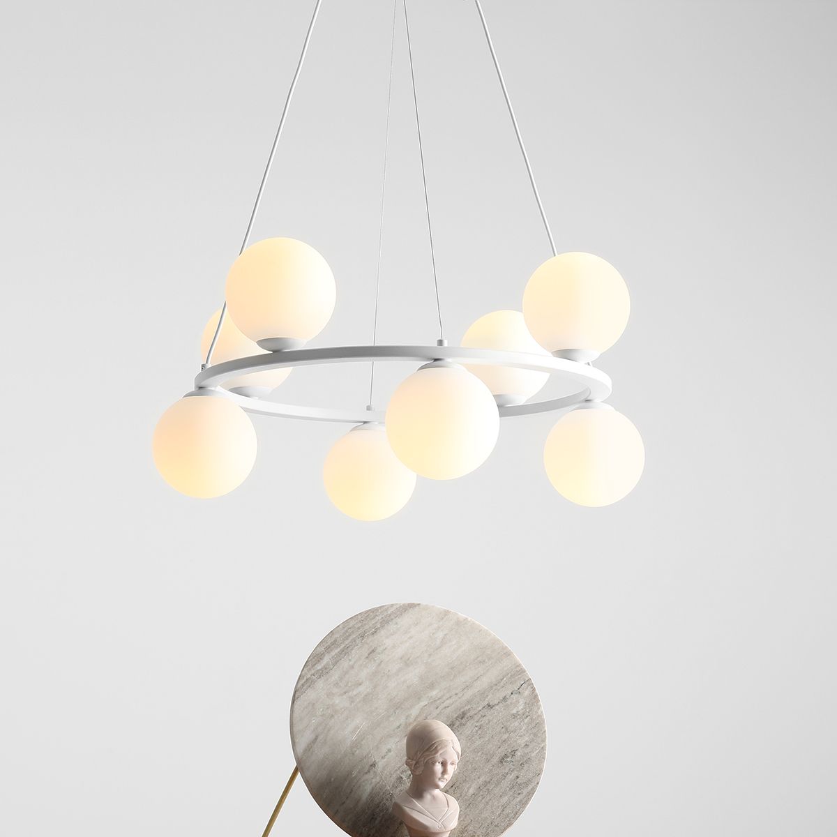 LAMPA WISZĄCA KRONE 8 WHITE 1085P ALDEX