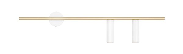 KINKIET TREVO 2 WHITE BRASS (prawy) 1097D40_2 ALDEX