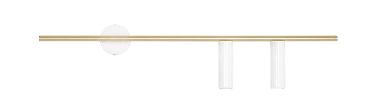 KINKIET TREVO 2 WHITE BRASS (prawy) 1097D40_2 ALDEX