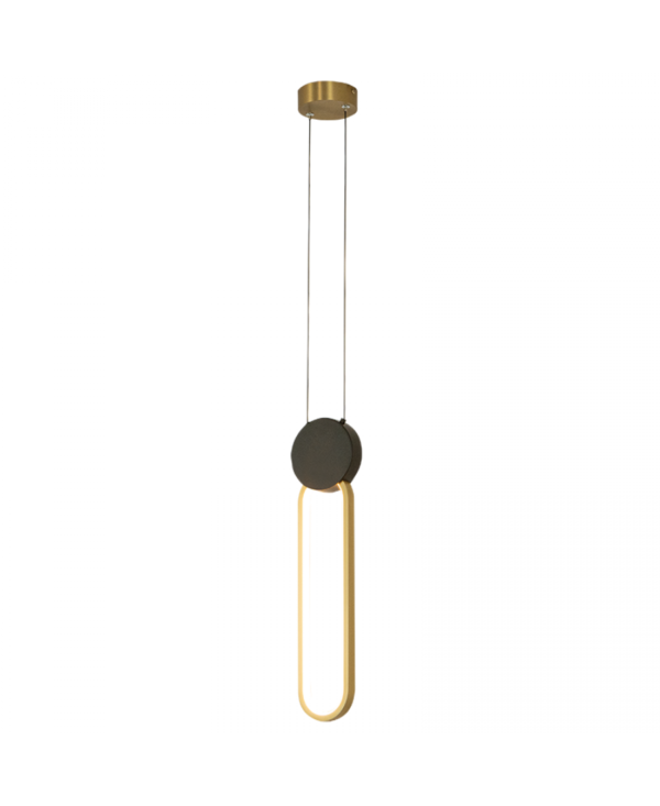 23100 PENDANT LED LIGHT 13W 3000K ALUMINIUM-SILICON,BLACK-GOLD Zambelis Lights