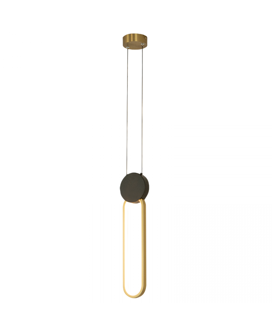 23100 PENDANT LED LIGHT 13W 3000K ALUMINIUM-SILICON,BLACK-GOLD Zambelis Lights