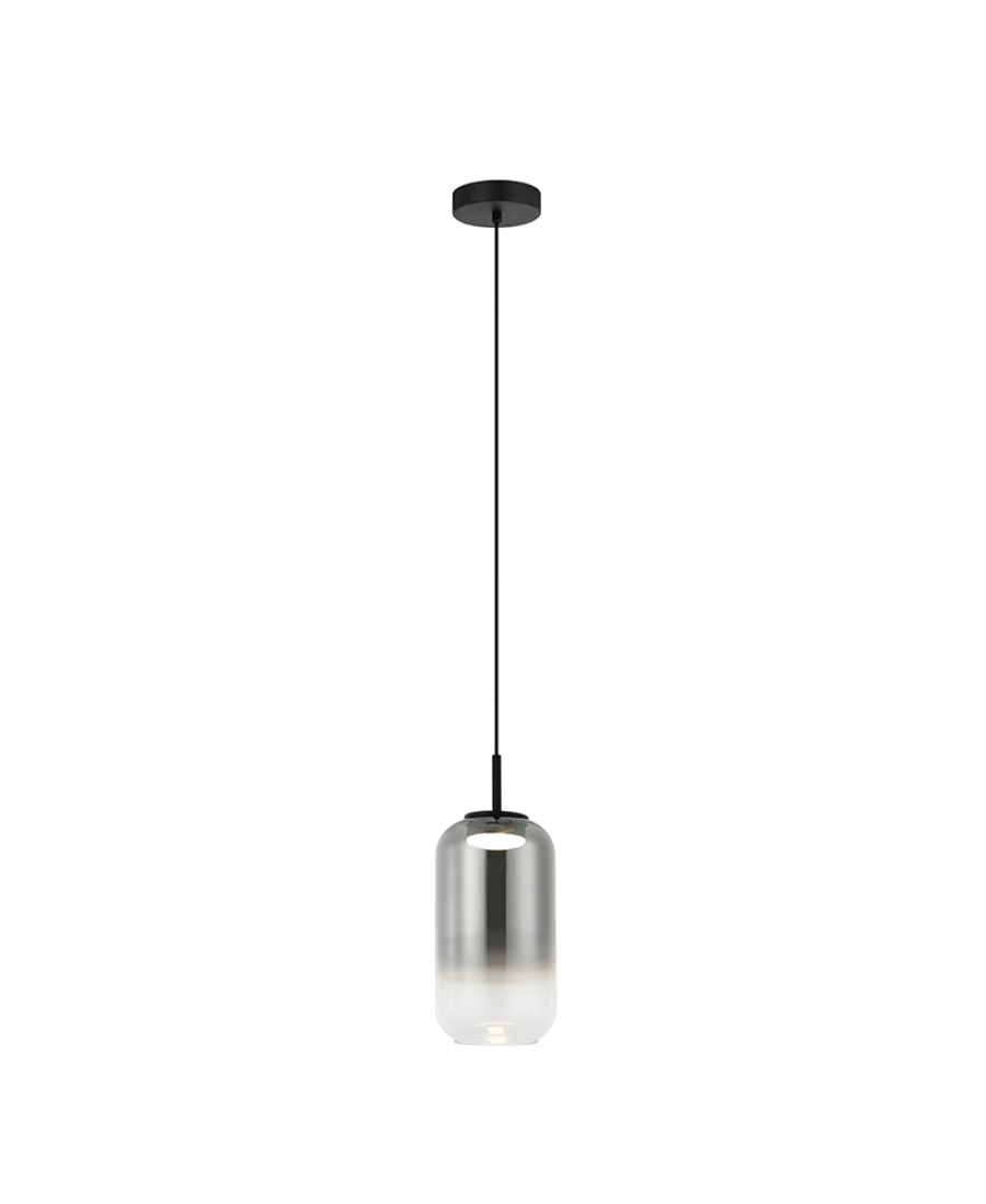 23217 PENDANT LED LIGHT 12W 3000K BLACK-SMOKED GLASS Zambelis Lights