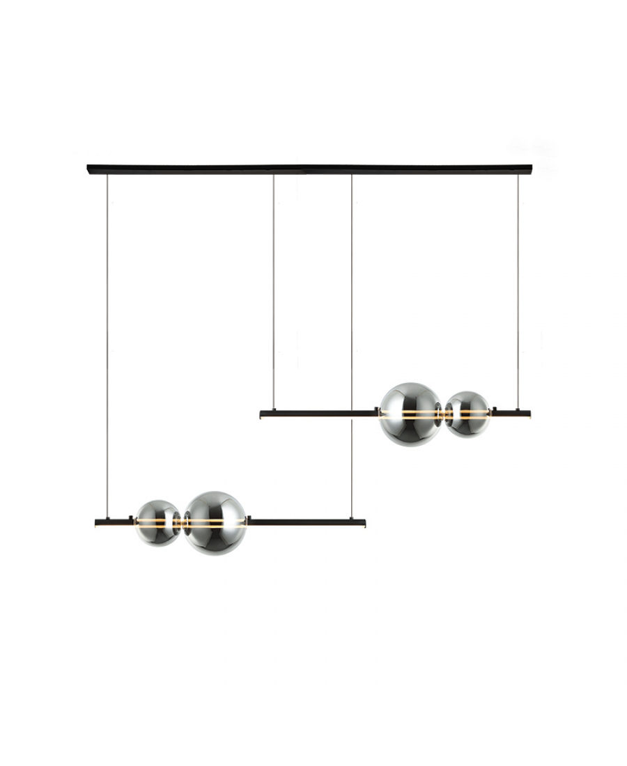 22234 PENDANT LED LIGHT 24W BLACK-SMOKE GLASS Zambelis Lights
