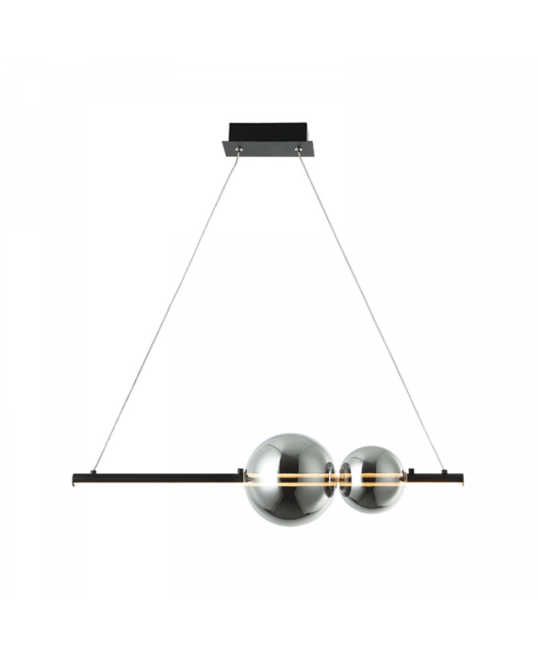 22109 PENDANT LED LIGHT 13W 3000K ALUMINUM- SMOKE GLASS Zambelis Lights