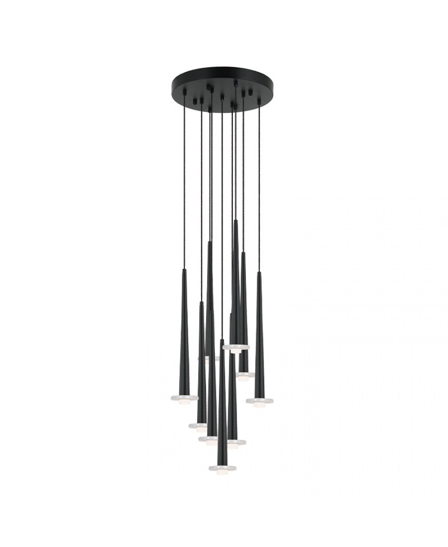 22113 PENDANT LED LIGHT 25W 3000K ALUMINUM -MARBLE BLACK Zambelis Lights