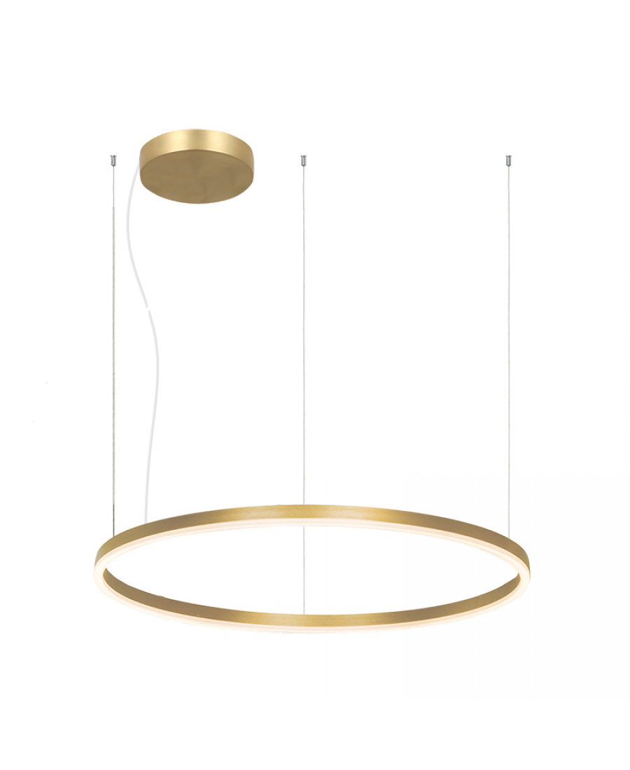 22241 LED PENDANT LIGHT 83W 3000K ALUMINIUM & ACRYLIC GOLD Zambelis Lights