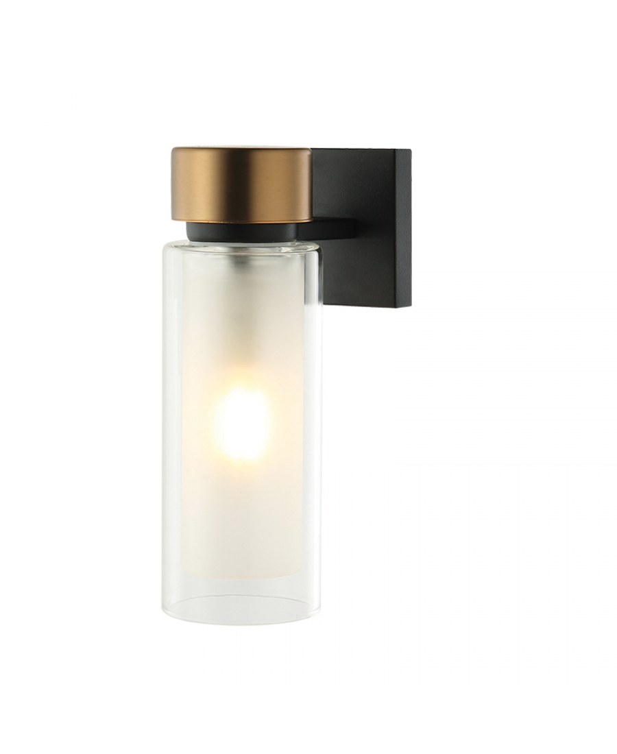 22135 WALL LAMP E14 SANDY BLACK-ANTIQUE BRASS IP44 Zambelis Lights