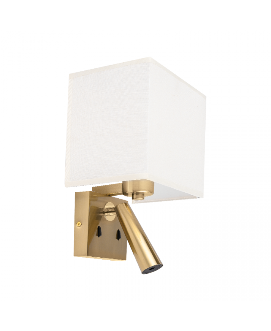 H73 SCONCE LED 3W 1XE27 BRUSHED BRASS - BEIGE Zambelis Lights