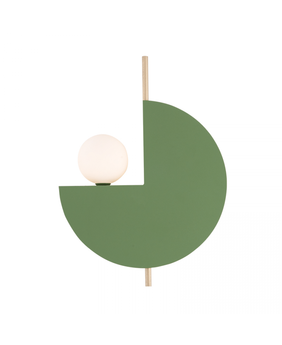 22203 WALL LAMP 1XG9 SANDY OLIVE GREEN - GOLD Zambelis Lights