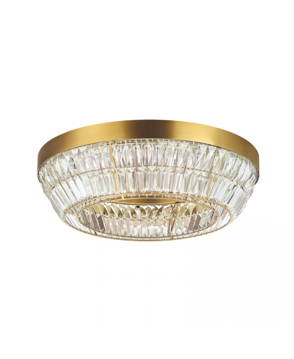 23047 CEILING LED LIGHT 38W 3000K METAL-CRYSTAL ANTIQUE BRASS Zambelis Lights