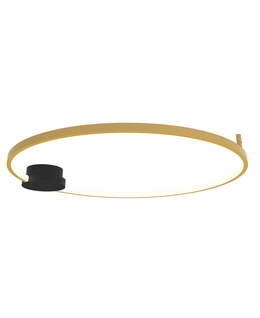 23097 CEILING LED LIGHT 32W 3000K ALUMINIUM-SILICON,BLACK-GOLD RING FOR INTERIOR SPACES Zambelis Lights