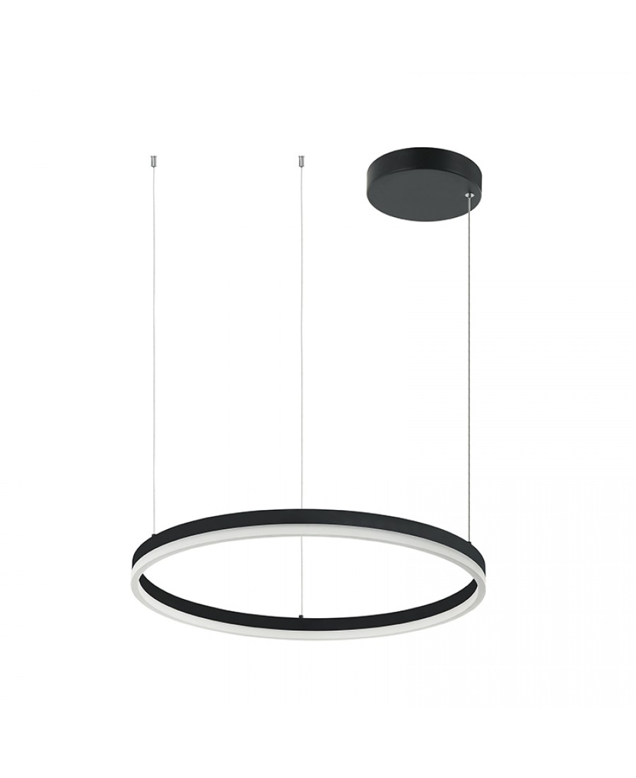 20260 LED PENDANT LIGHT 43W 3000K ALUMINIUM & ACRYLIC BLACK Zambelis Lights