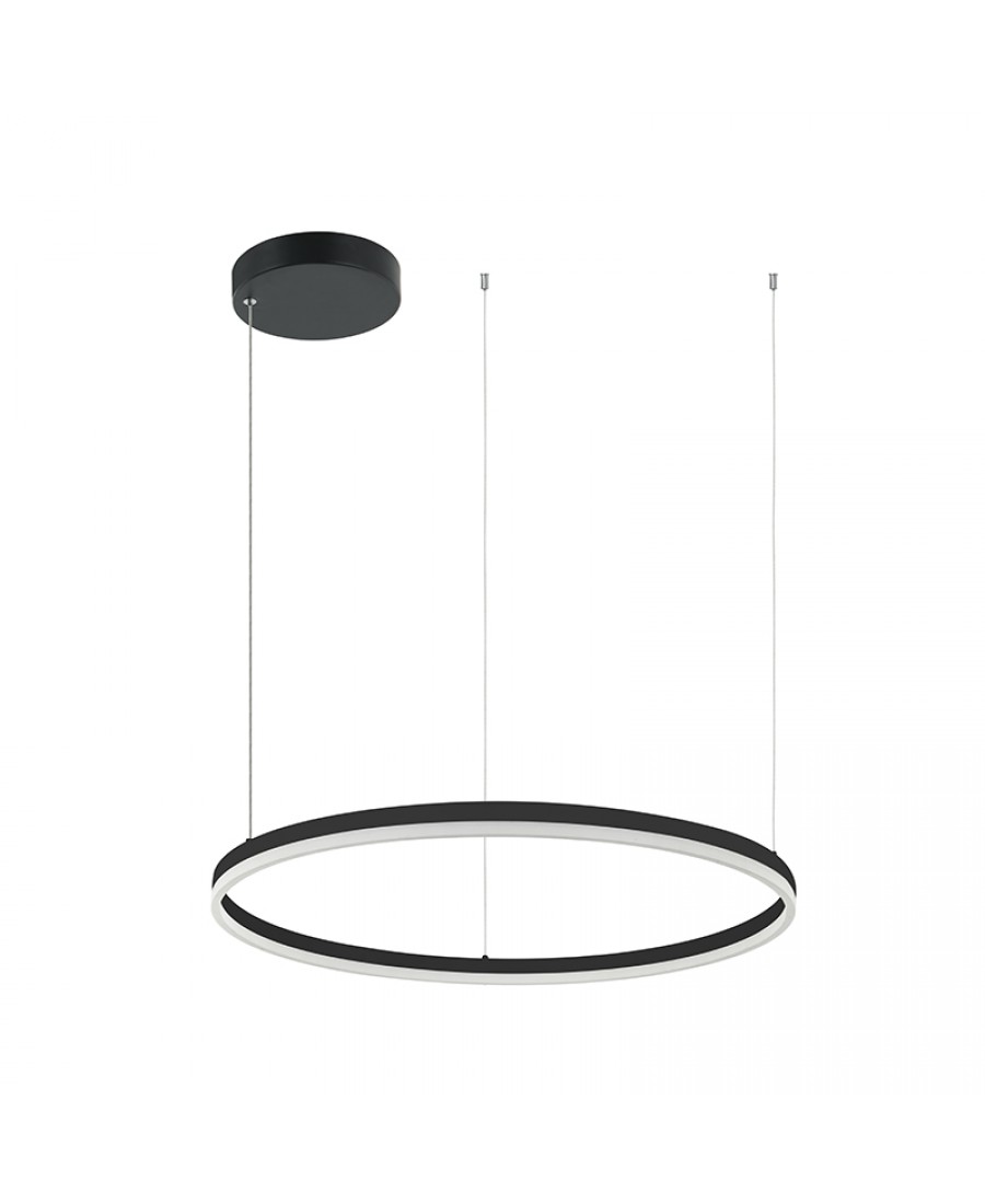 20262 LED PENDANT LIGHT 57W 3000K ALUMINUM & ACRYLIC BLACK Zambelis Lights