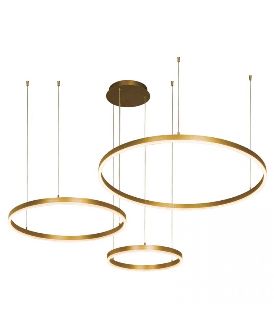 1956 PENDANT LIGHT 126W 3000K BRUSHED GOLD FOR INDOOR SPACES Zambelis Lights