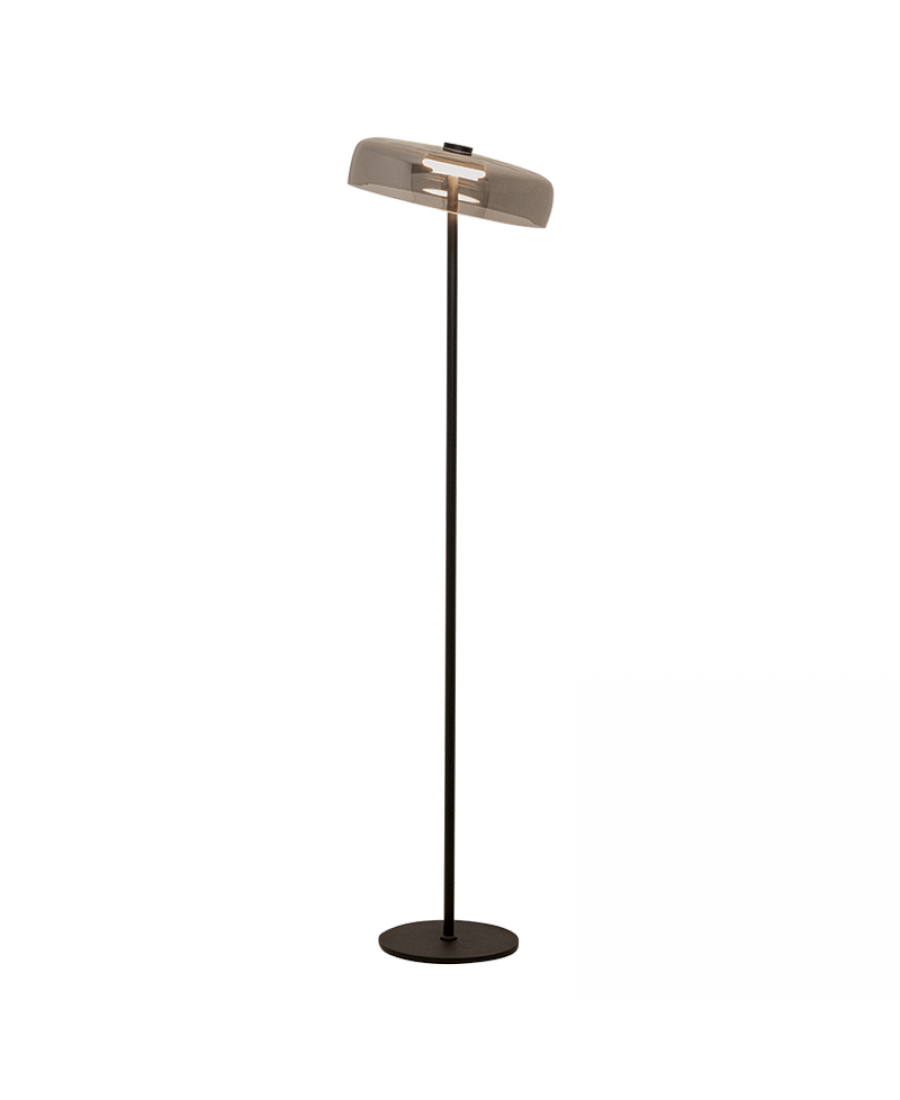 23055 FLOOR LED LIGHT 15W 3000K METAL - SMOKED GLASS Zambelis Lights