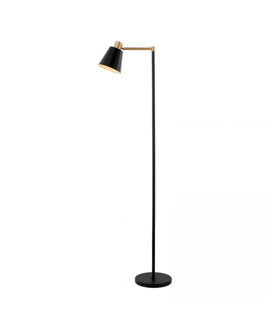 20216 FLOOR LAMP E27 MAX 25W ALUMINUM BLACK -GOLD ON/OFF SWITCH FOR INDOOR SPACES Zambelis Lights