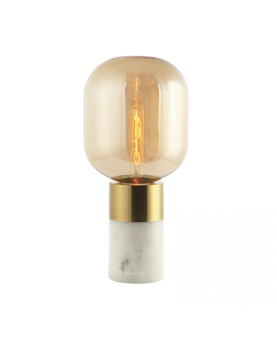 20253 TABLE LAMP E27 MAX 25W METAL - MARBLE - GLASS ON/OFF SWITCH Zambelis Lights
