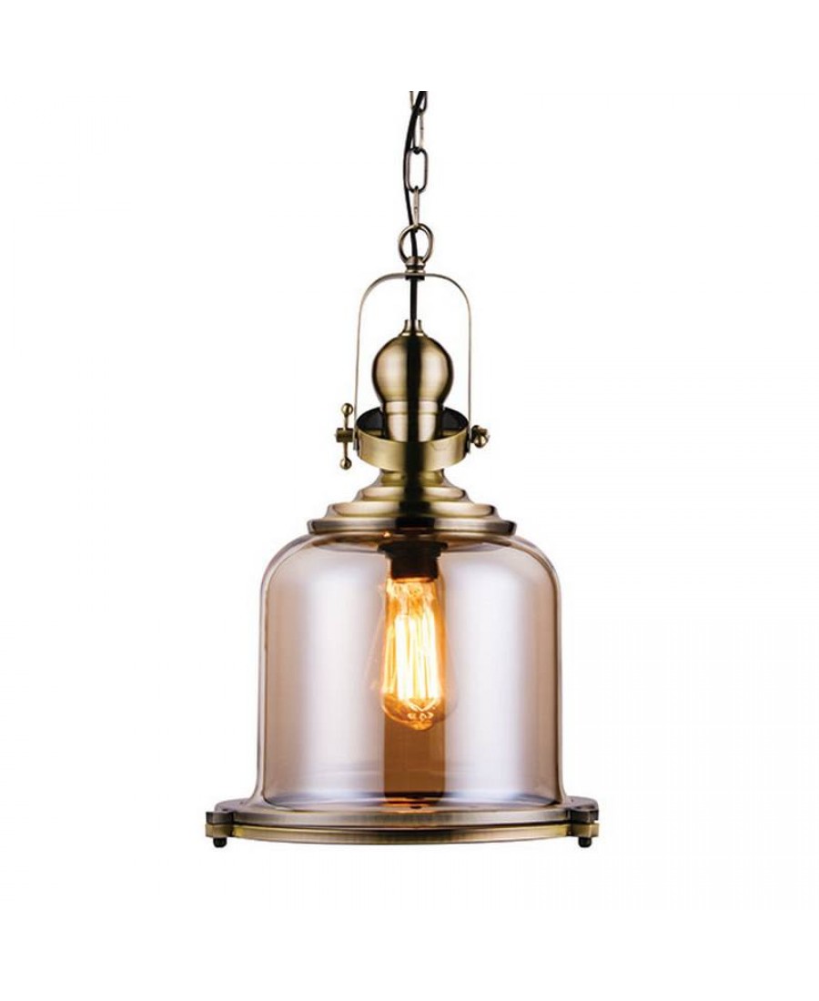 16106 PENDANTGLASS-METAL BRONZE Zambelis Lights