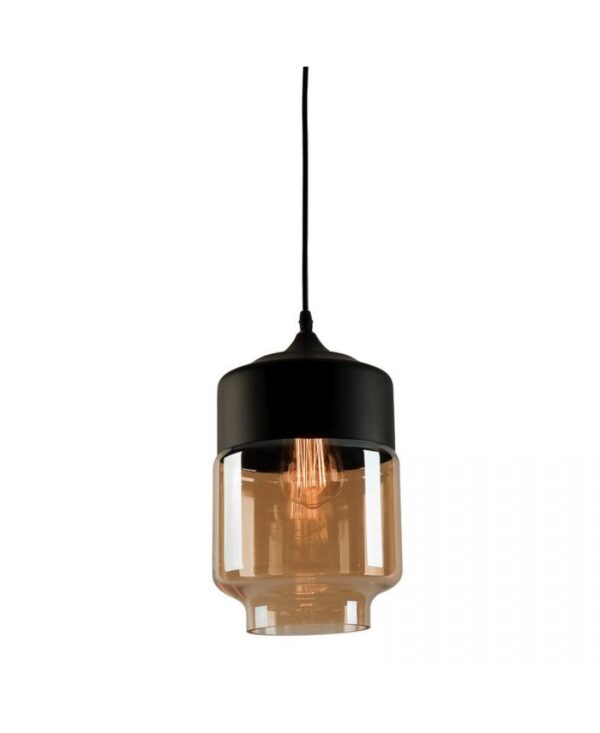 1517 PENDANT LAMP 1XE27 BLACK-CHAMPAGNE GLASS Zambelis Lights