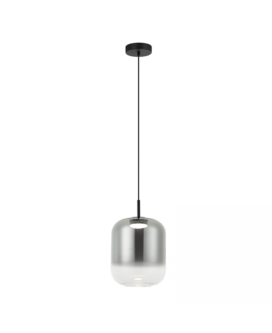 23214 PENDANT LED LIGHT 12W 3000K BLACK-SMOKED GLASS Zambelis Lights