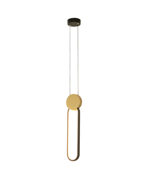 23101 PENDANT LED LIGHT 13W 3000K ALUMINIUM-SILICON,GOLD-BLACK Zambelis Lights