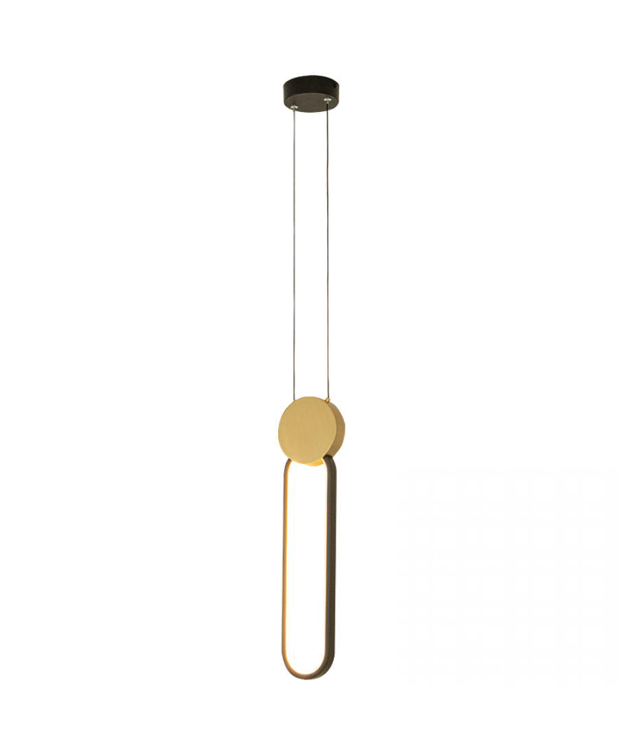 23101 PENDANT LED LIGHT 13W 3000K ALUMINIUM-SILICON,GOLD-BLACK Zambelis Lights